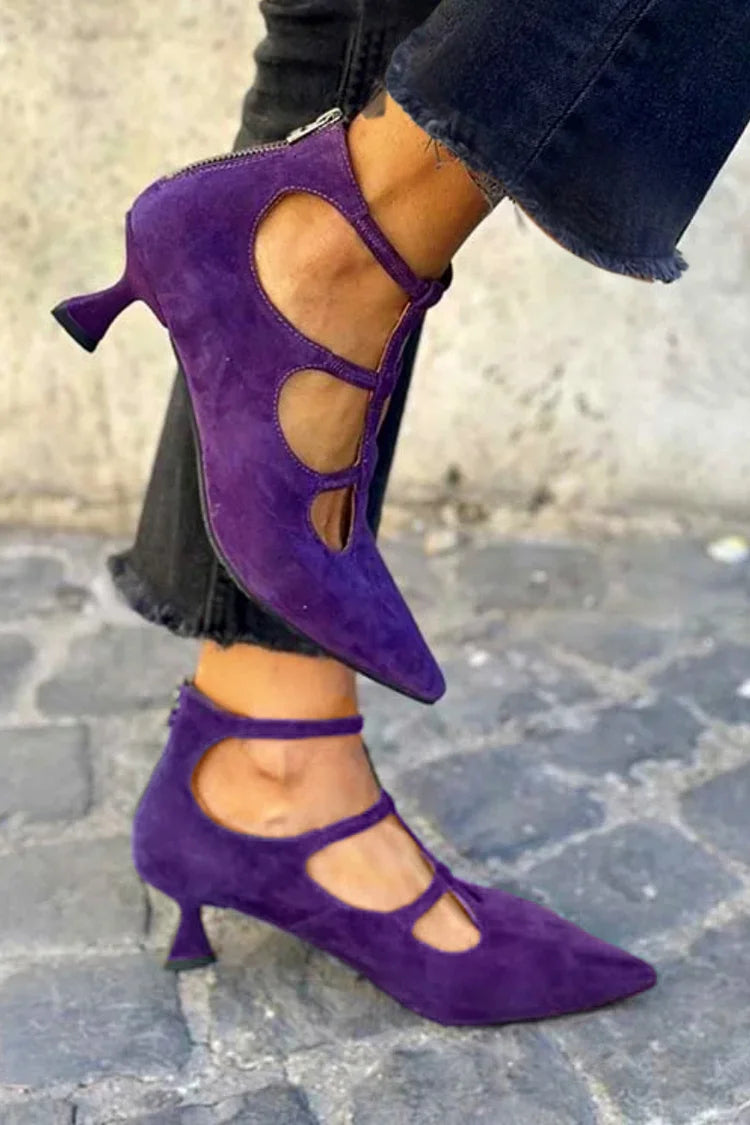 VIOLA | VINTAGE COURT SHOES WITH MINI HEEL