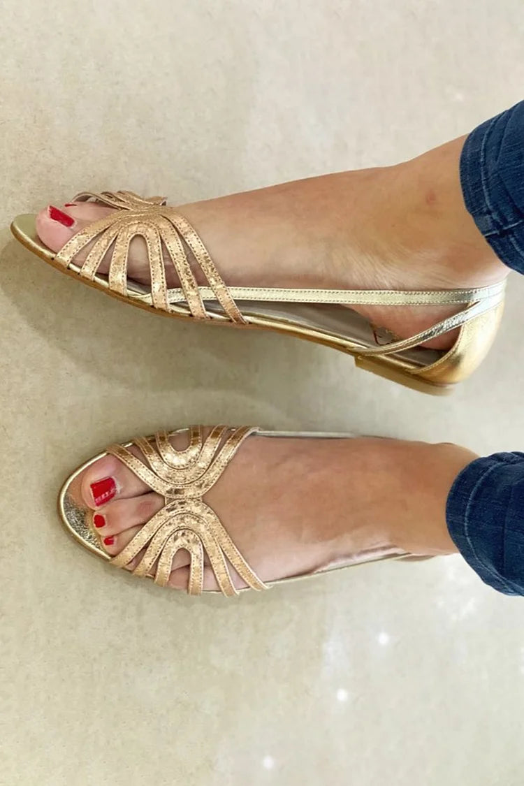 Alberta Slingback Sandal with Sculpted Details, Elegant and Comfortable