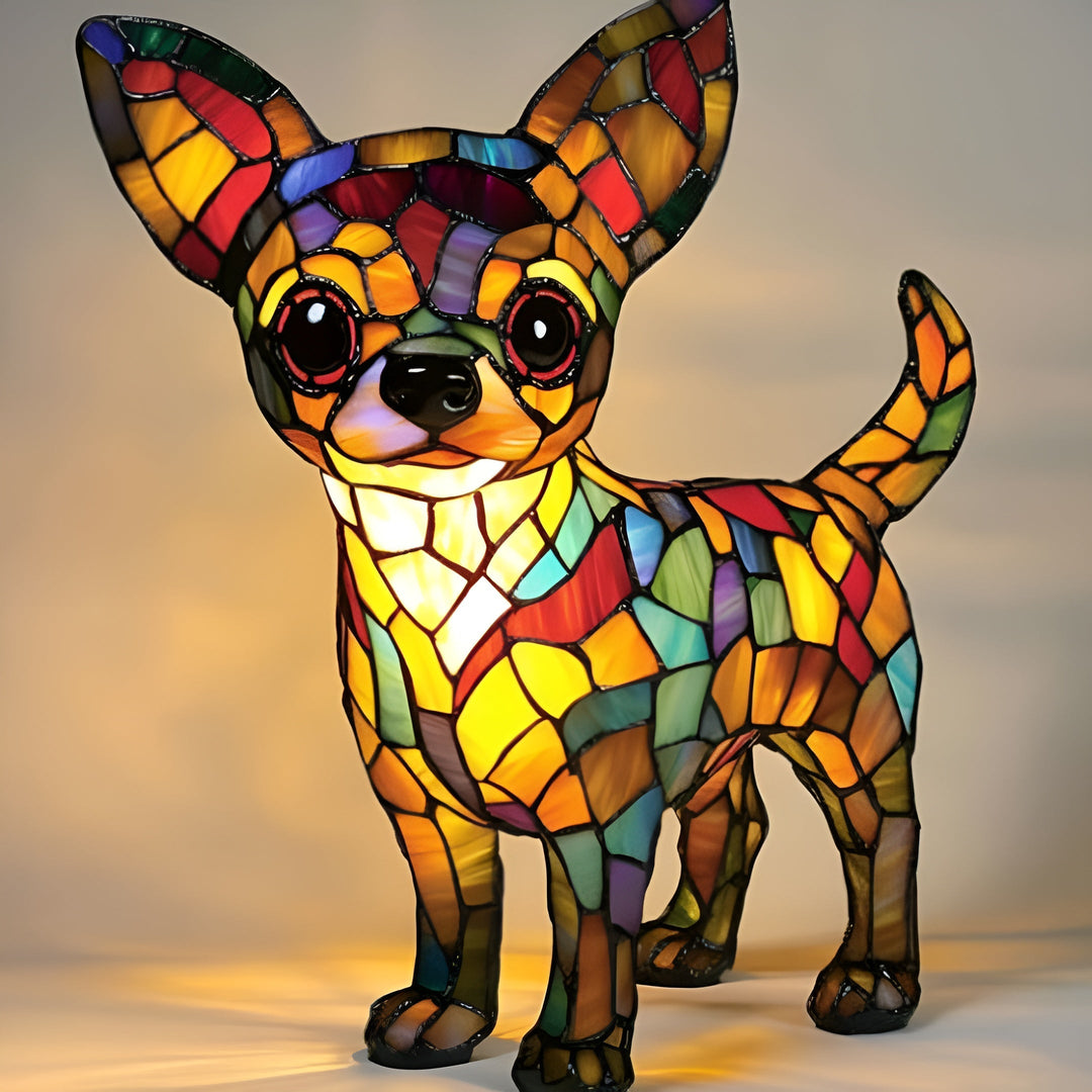 Choupette | Magisk Dog Lamp in Coloured Glass