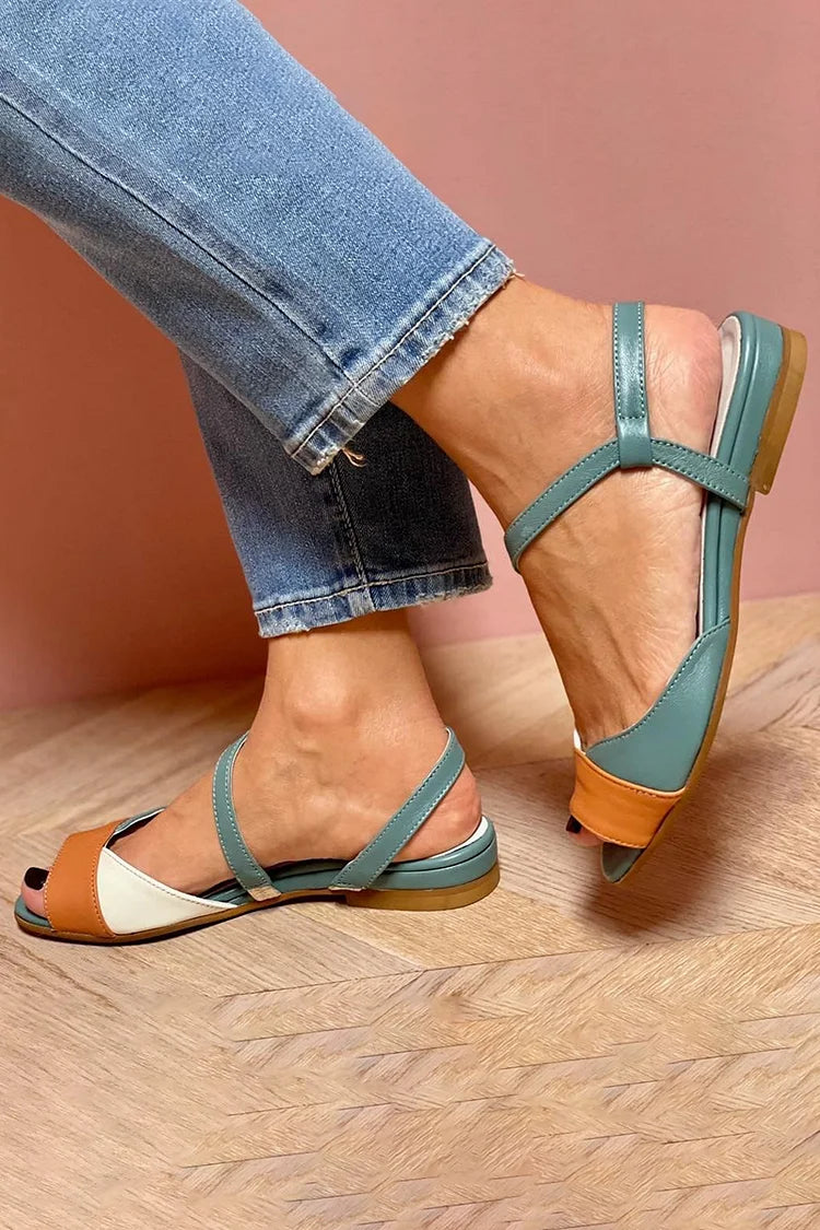 Dorette | Tricolour Open-Toe Sandals
