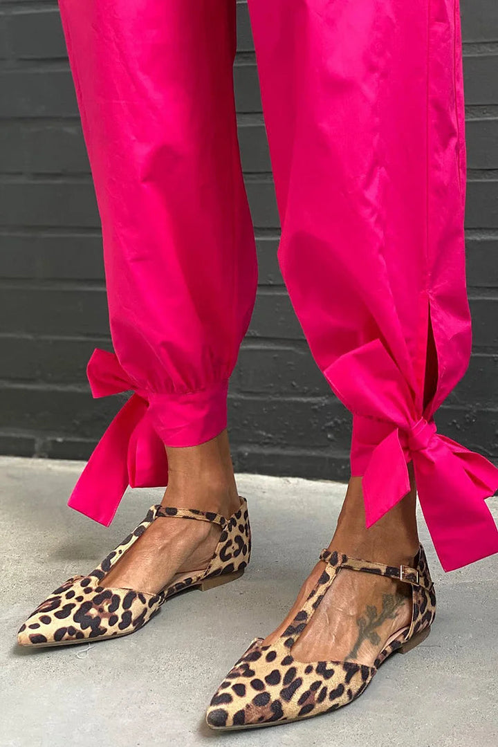 TAMARA | Elegant pointed-toe ballerina with T-strap for a sophisticated style
