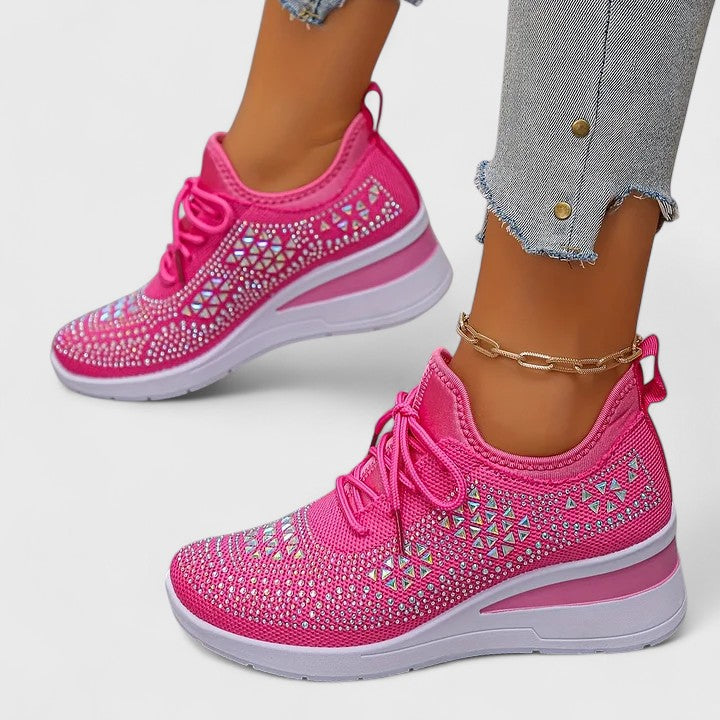 Viviane | Lightweight Orthopaedic Trainers with Sparkling Finish