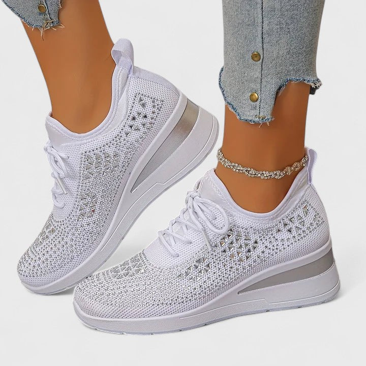 Viviane | Lightweight Orthopaedic Trainers with Sparkling Finish