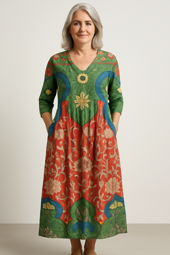 Aroa | Vintage Floral Maxi Dress