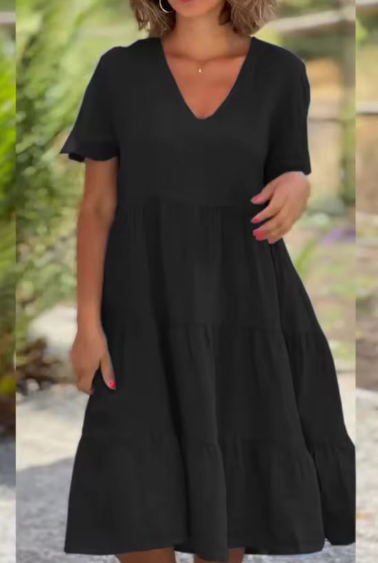 Casual Linen and Cotton Dress for Women