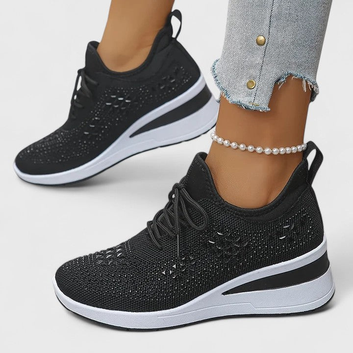 Viviane | Lightweight Orthopaedic Trainers with Sparkling Finish