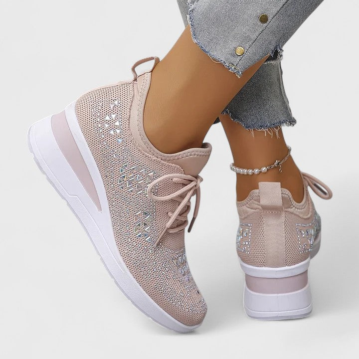 Viviane | Lightweight Orthopaedic Trainers with Sparkling Finish