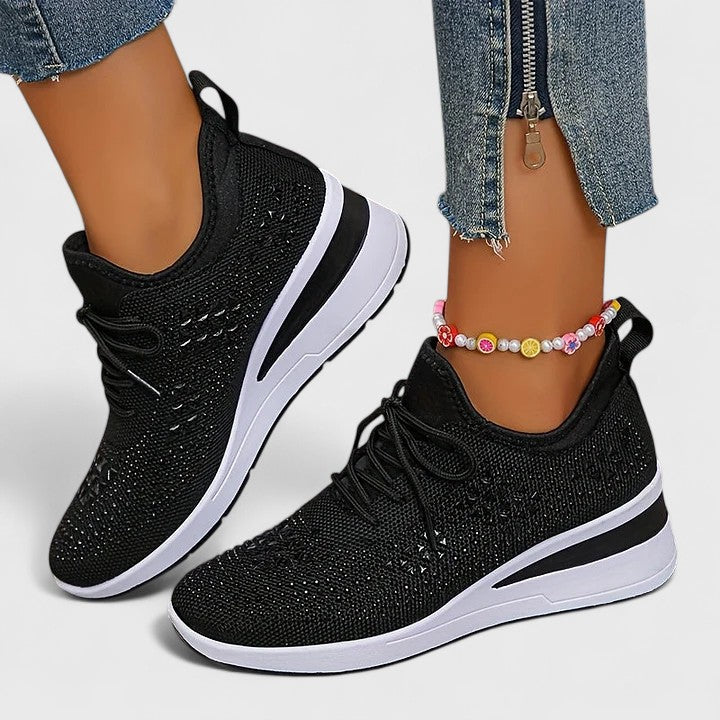 Viviane | Lightweight Orthopaedic Trainers with Sparkling Finish