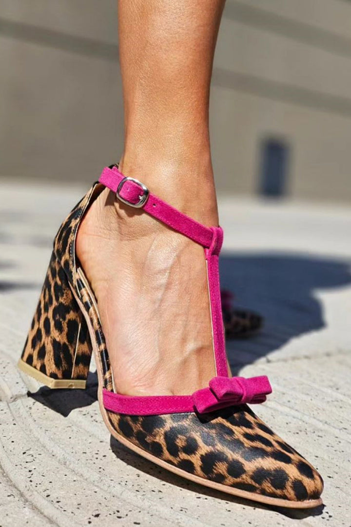 Beauu™ | Elegant Sandals with Green Leopard Print and Attractive Colourful Details