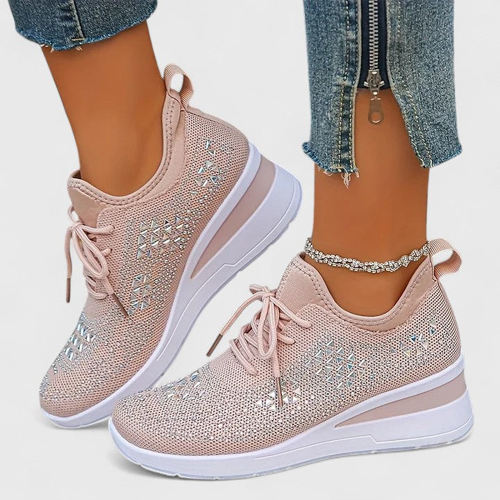 Viviane | Lightweight Orthopaedic Trainers with Sparkling Finish