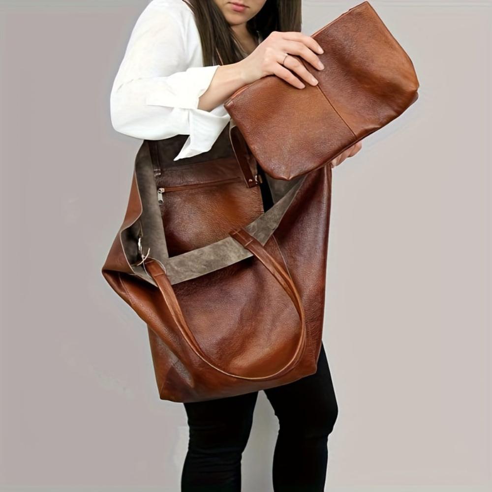 Renee | Large Capacity Retro Soft Tote Bag