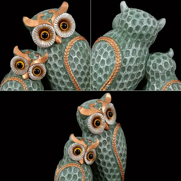 EchoOwlet - Modern Owl Family Figurine (22,5 cm)