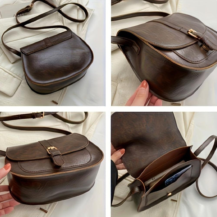 Evelyn™ | Classic Saddle-Shaped Shoulder Bag
