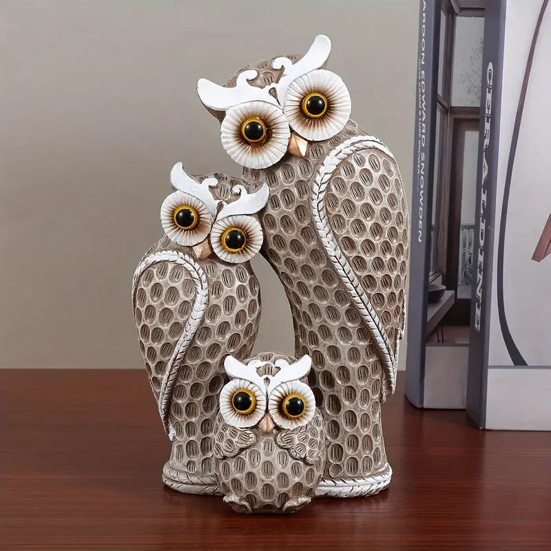 EchoOwlet - Modern Owl Family Figurine (22,5 cm)