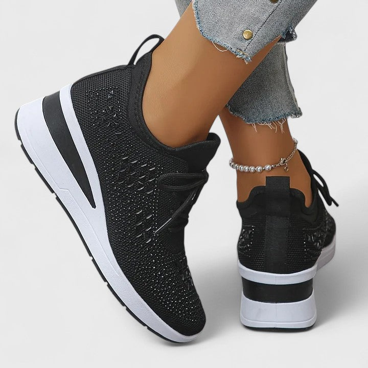 Viviane | Lightweight Orthopaedic Trainers with Sparkling Finish
