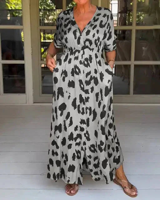 Aurora™ | Long Leopard Dress