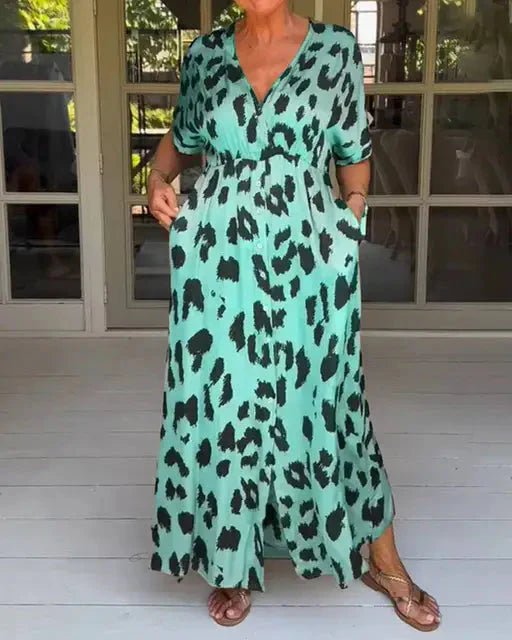 Aurora™ | Long Leopard Dress
