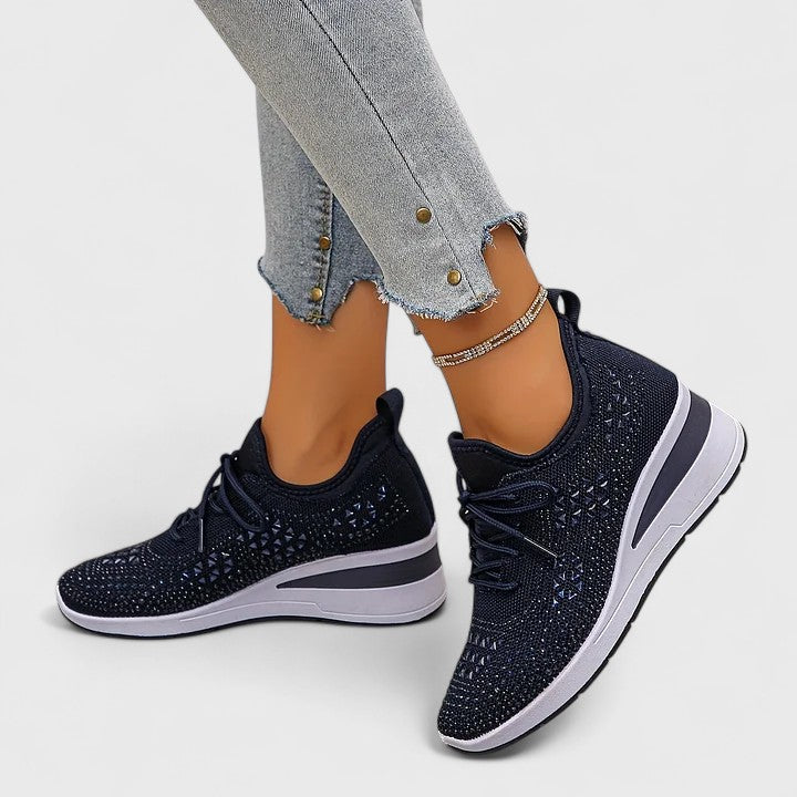 Viviane | Lightweight Orthopaedic Trainers with Sparkling Finish