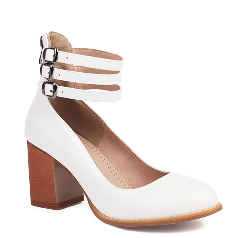 Caa™ | Sleek Elegant Sandals with Ankle Strap and Chunky Heel for a Sophisticated Look