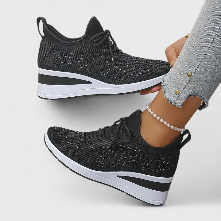 Viviane | Lightweight Orthopaedic Trainers with Sparkling Finish