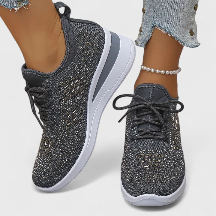 Viviane | Lightweight Orthopaedic Trainers with Sparkling Finish