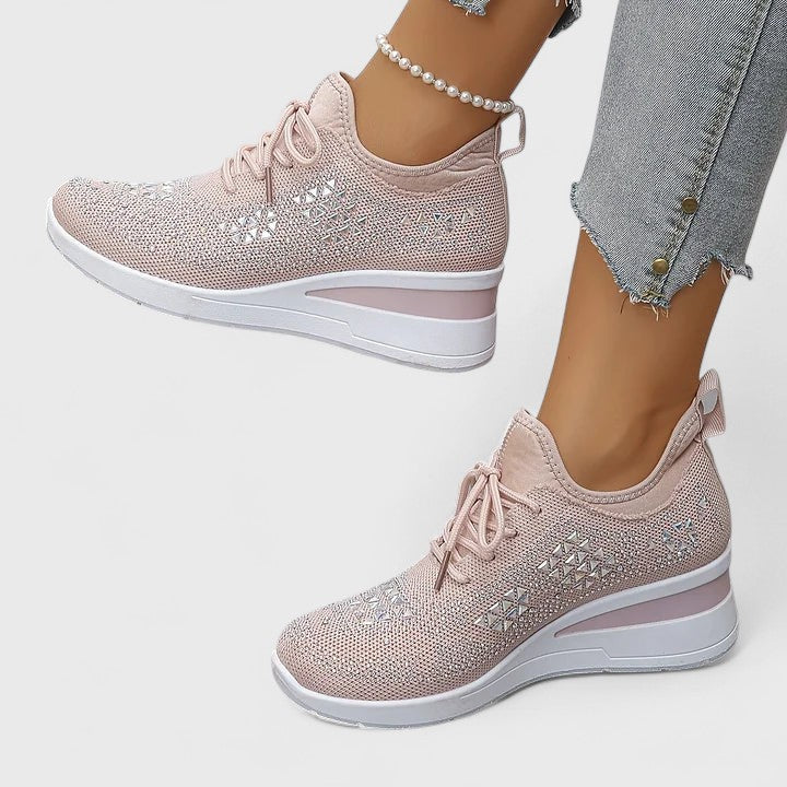 Viviane | Lightweight Orthopaedic Trainers with Sparkling Finish