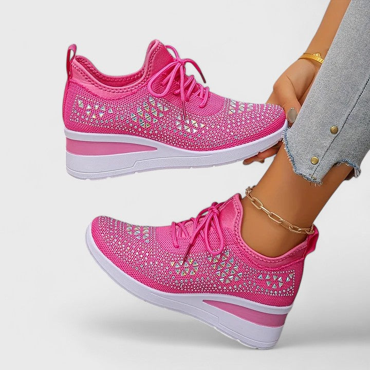 Viviane | Lightweight Orthopaedic Trainers with Sparkling Finish