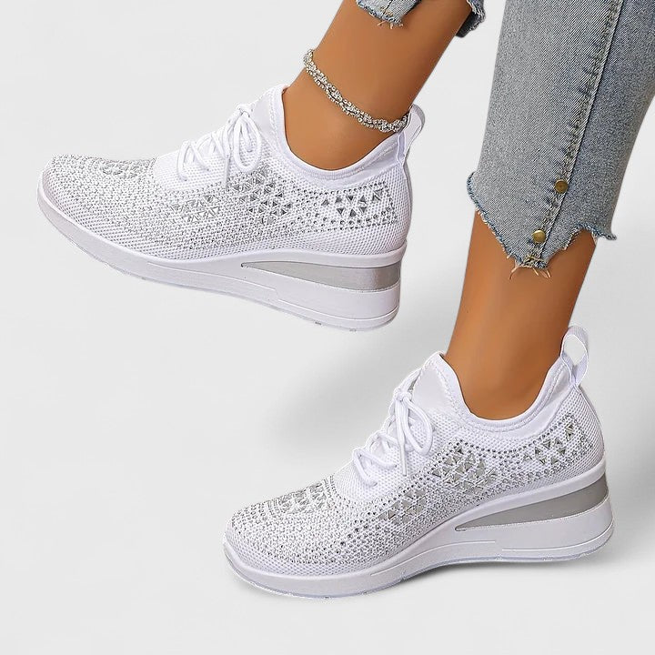 Viviane | Lightweight Orthopaedic Trainers with Sparkling Finish