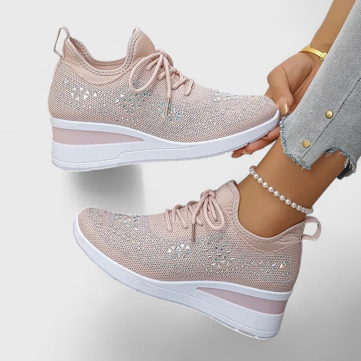 Viviane | Lightweight Orthopaedic Trainers with Sparkling Finish