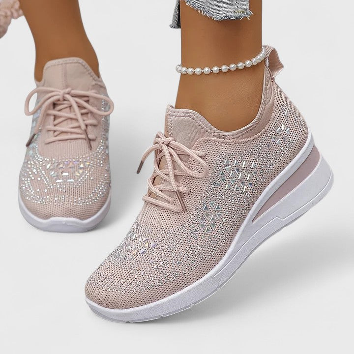 Viviane | Lightweight Orthopaedic Trainers with Sparkling Finish