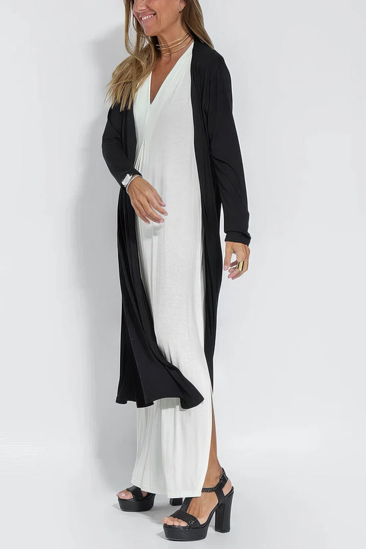 Elegant long dress + matching cardigan AS A GIFT