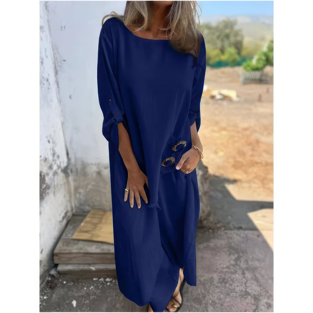 2-Piece Set: Asymmetrical Dress and Loose Trousers for Women