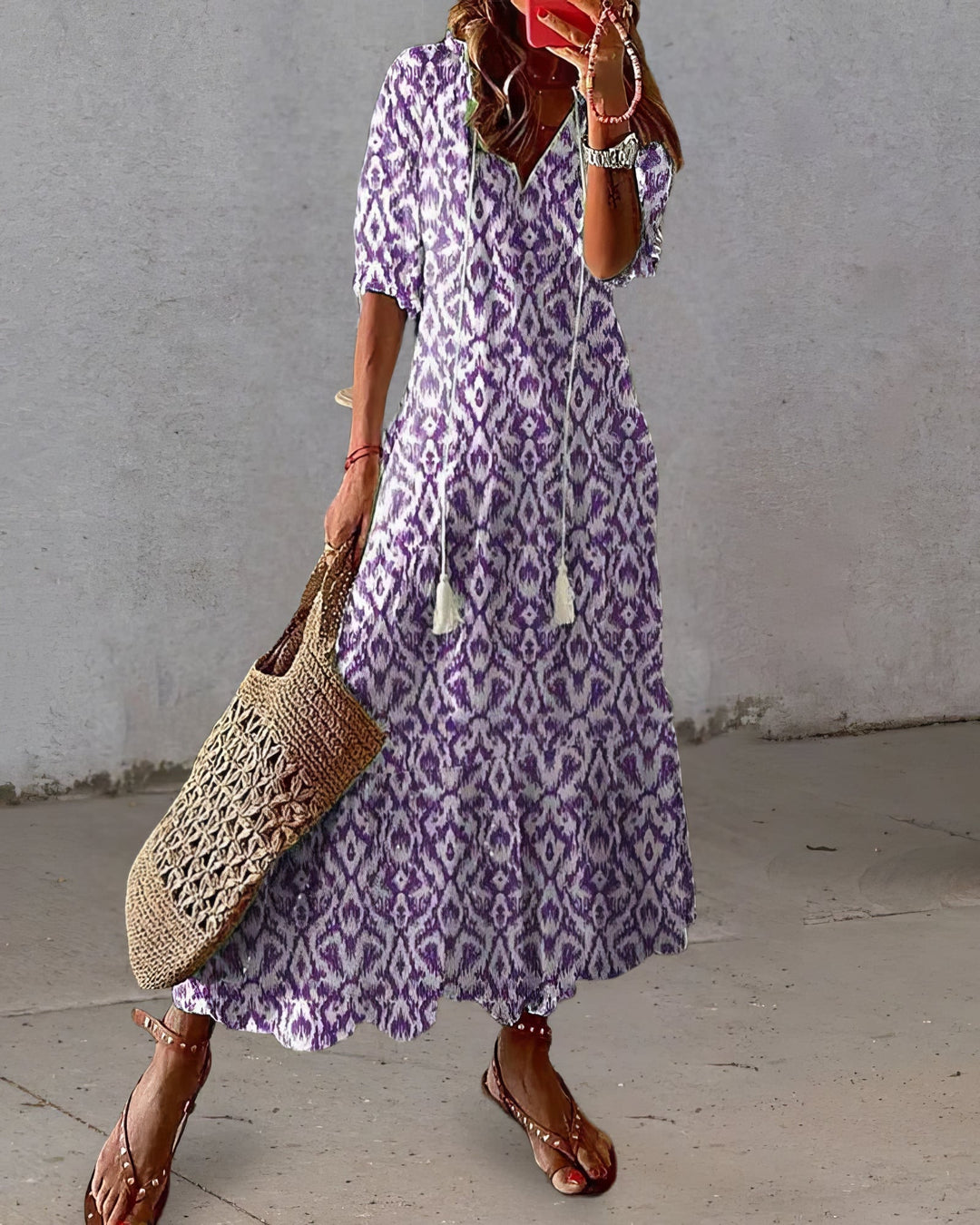 Diana™ - Boho Dress with Abdomen Coverage